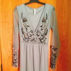 Target xhilaration sheer floral dress
